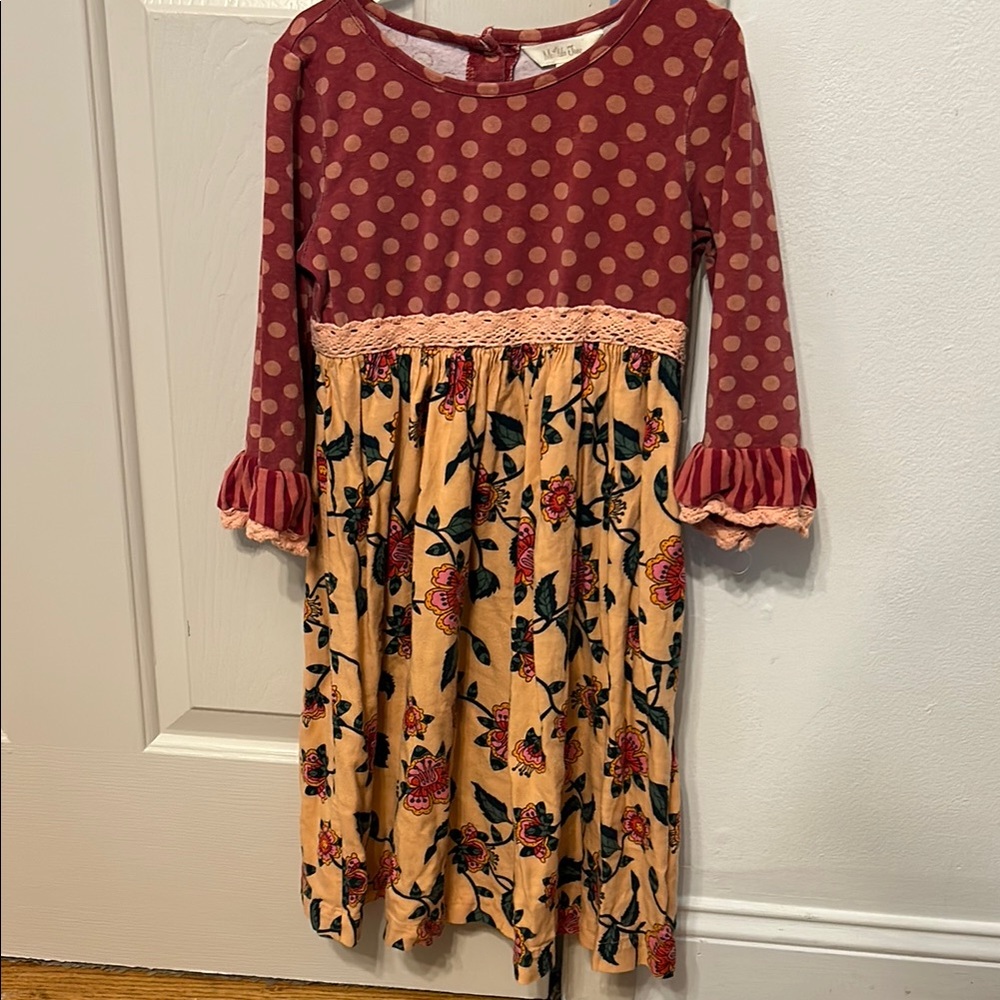 Floral Polka Dot Kids Dress